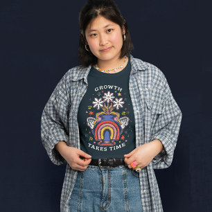 CAMISETA EL CRECIMIENTO TOMA TIEMPO EN LA VELOCIDAD DE FLOR