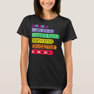 Camiseta El creyente motivador innovador educador inspira a