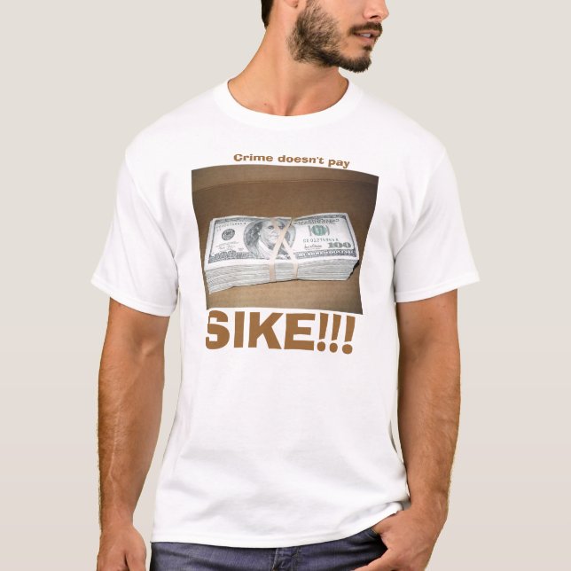 Camiseta El crimen no compensa (Anverso)