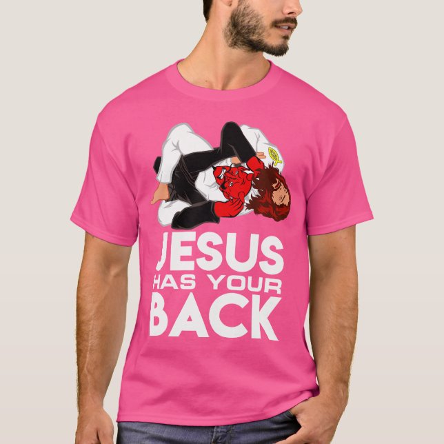 Camiseta El cristiano Jesús de Jiu Jitsu brasileño tiene tu (Anverso)
