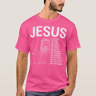 Camiseta El Cristiano León Jesús Es Mi Dios Rey Señor Y Sal