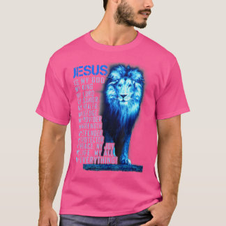 Camiseta El Cristiano León Jesús Es Mi Dios Rey Señor Y Sal