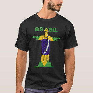 Camiseta El Cristo BRASIL La estatua del Redentor FLAG bras