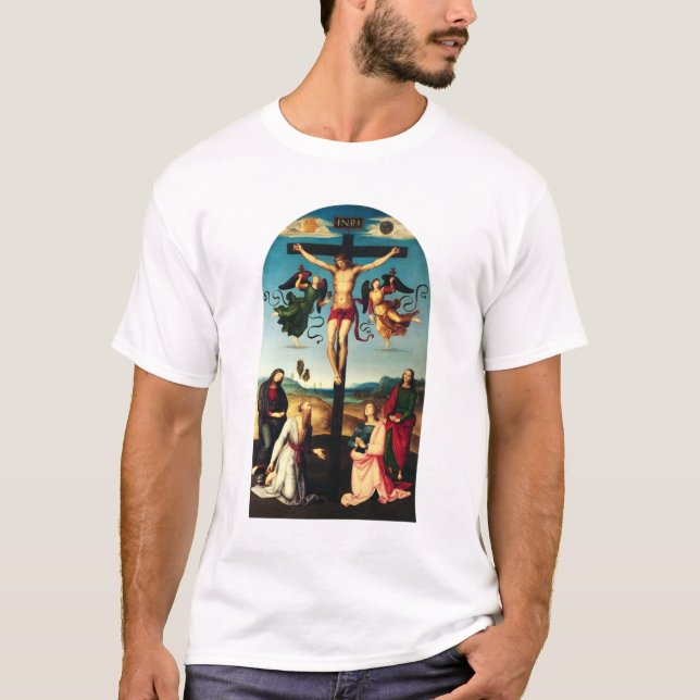 Camiseta El Cristo crucificado con la Virgen María (Anverso)