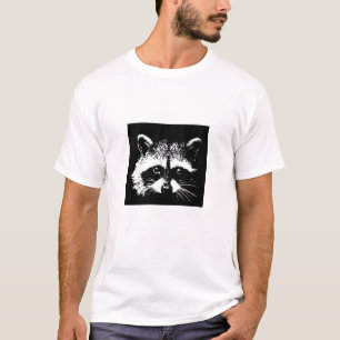 Camiseta El Critter urbano - cara del mapache - animal