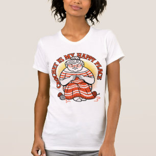 Camiseta El crochet es mi lugar feliz – Abuela alegre