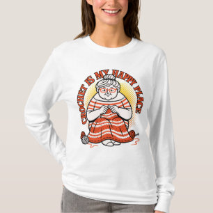 Camiseta El crochet es mi lugar feliz – Abuela alegre