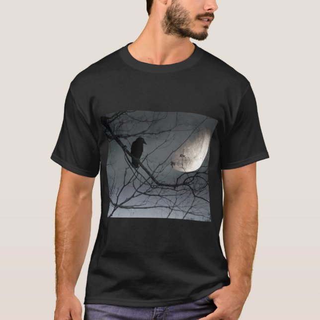 Camiseta El Crow Celestial Y La Luna (Anverso)