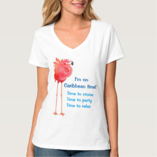 Camiseta El cruzar del Caribe del flamenco