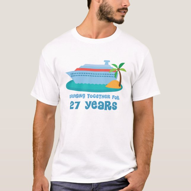Camiseta El cruzar junto por 27 años de regalo del (Anverso)