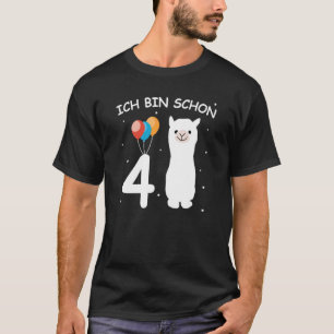 Camiseta El cuarto Chica de cumpleaños de los niños Ich bin