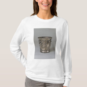 Camiseta El cubilete grabó en relieve con los esqueletos