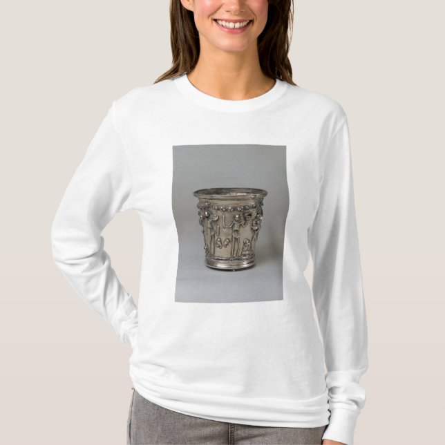 Camiseta El cubilete grabó en relieve con los esqueletos (Anverso)