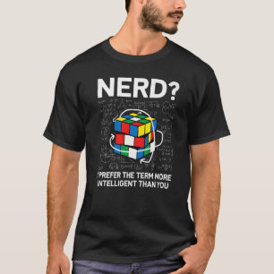 Camiseta El Cubo De Rompecabezas Competitivo Nerd I Prefier
