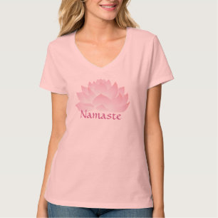 Camiseta El cuello V de las Hanes femeninas de Namaste Lotu