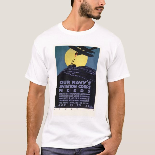 Camiseta El cuerpo de la aviación de la marina de guerra (Anverso)