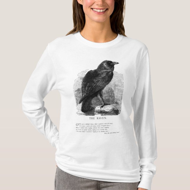 Camiseta El cuervo de Edgar Allen Poe (Anverso)