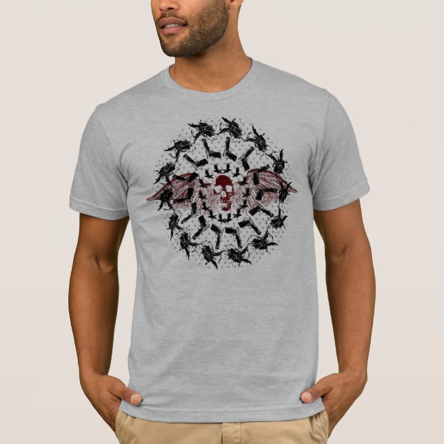 Camiseta El cuervo, el arma y el parca (Anverso)