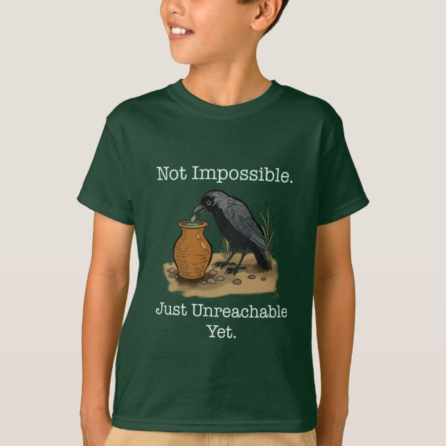 Camiseta El cuervo inteligente: no imposible (Anverso)
