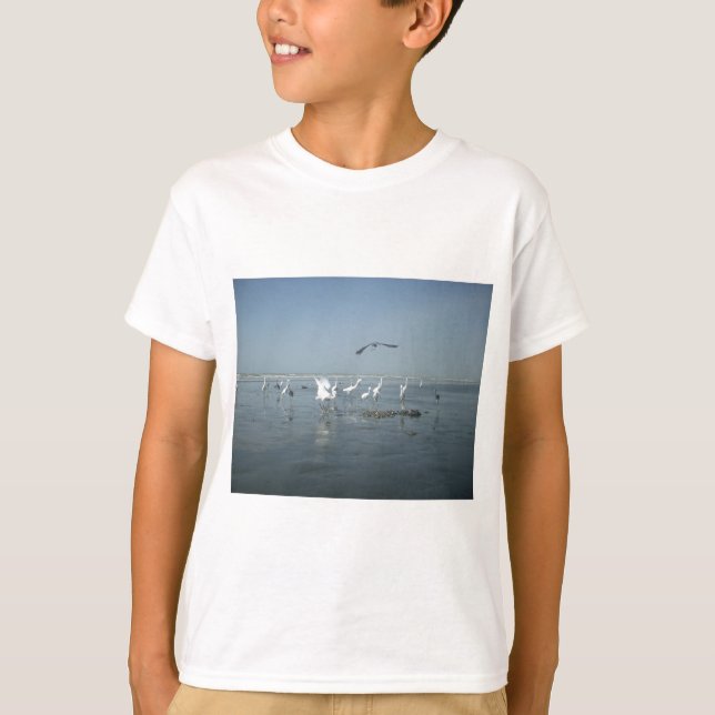 Camiseta El cuervo negro y las grullas blancas: un contrast (Anverso)
