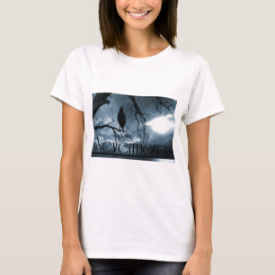 Camiseta El cuervo - nunca más rayos de sol y azul del