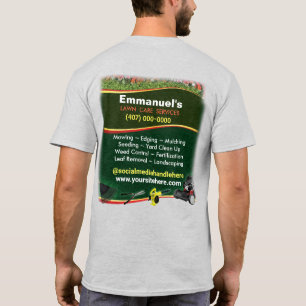 Camiseta El cuidado del césped paisajístico hierba cortan