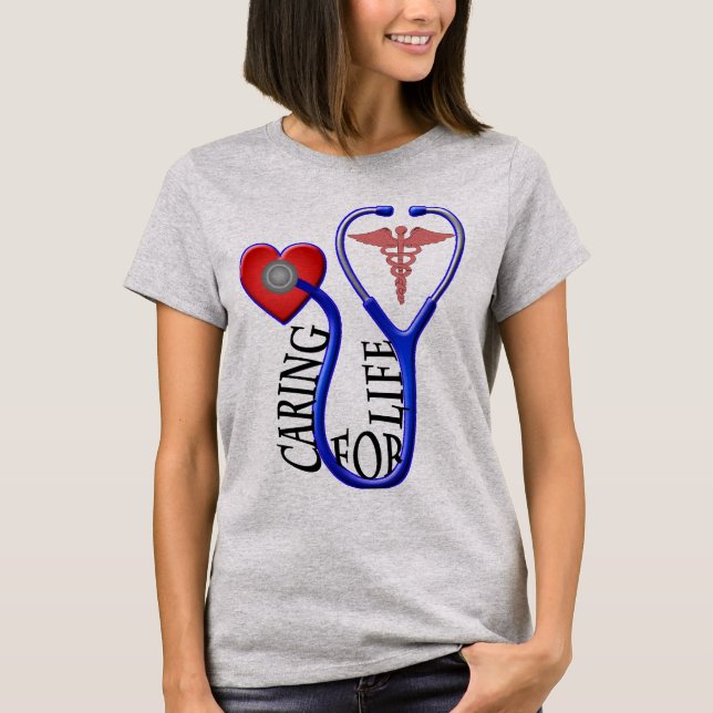 Camiseta El cuidar para la enfermera de la vida (Anverso)