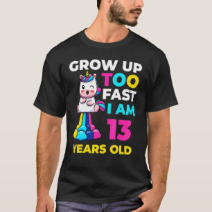 Camiseta El cumpleaños de 13 años creció demasiado rápido d