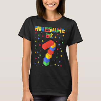 Camiseta El cumpleaños de un niño de 7 años asombroso a la 