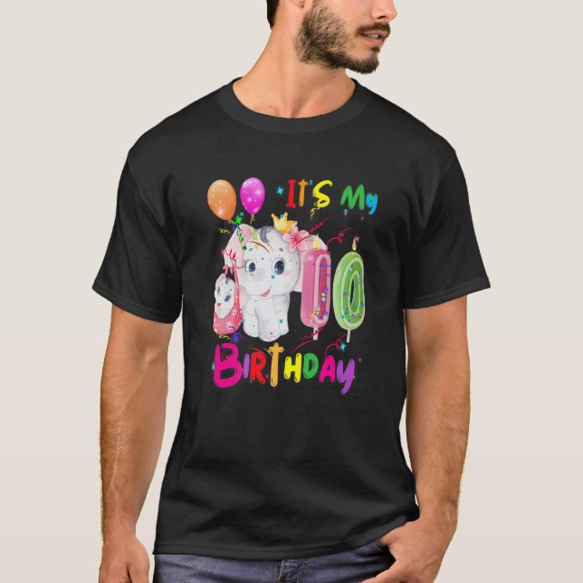 Camiseta El cumpleaños del elefante es mi elefante Chicas d (Anverso)
