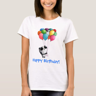 Camiseta El cumpleaños hincha el oso de panda