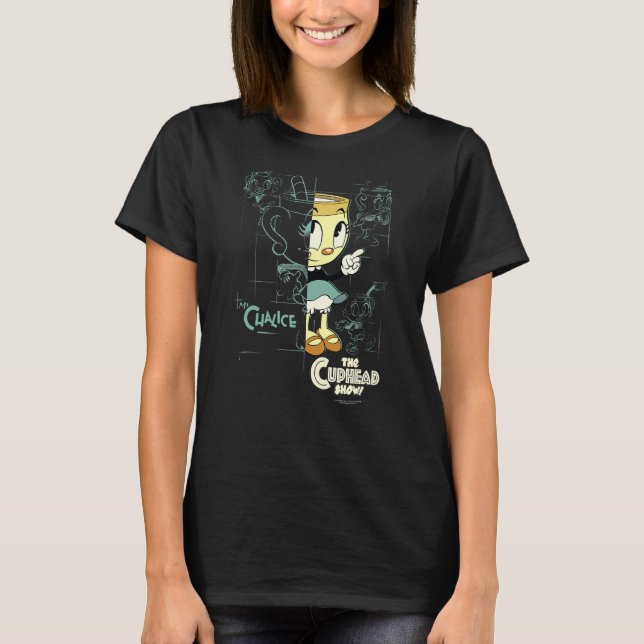 Camiseta El Cuphead Show Ms Chalice Half Sketch (Anverso)