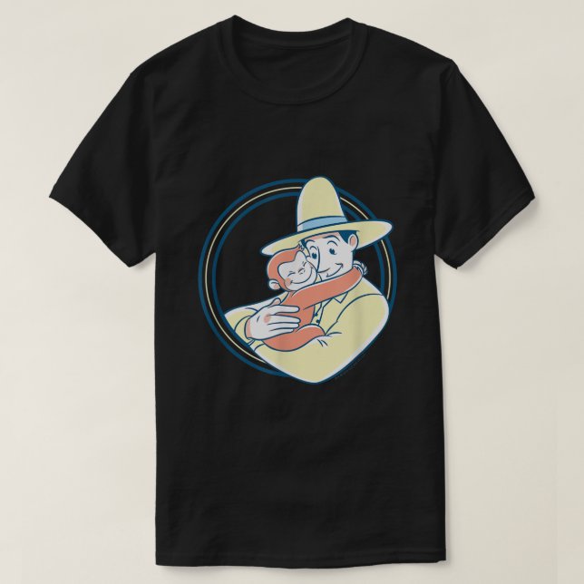 Camiseta El curioso George El hombre con el abrazo del Gorr (Diseño del anverso)