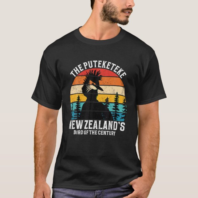 Camiseta El curioso pájaro del siglo de Puteketeke Nueva Ze (Anverso)