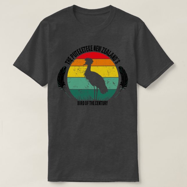Camiseta El curioso pájaro Puteketeke de Nueva Zelanda del  (Diseño del anverso)