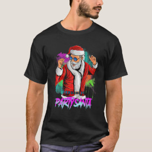 Camiseta El curioso Santa Claus viste gafas de baile Navida