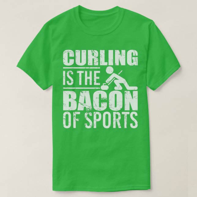 Camiseta El Curling Es La Bacon Del Blanco Con Problemas De (Diseño del anverso)