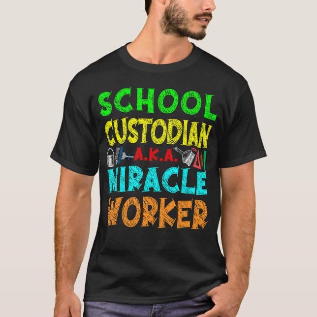 Camiseta El Custodio de la Escuela Janitor A.K.A. Milagro (Anverso)