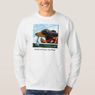 Camiseta El Dachshund toma la rueda