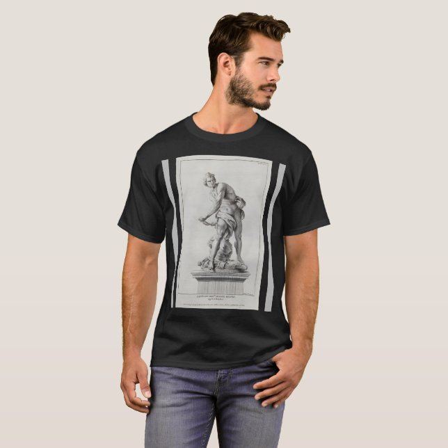 Camiseta El David de Bernini en un grabado de Nicolas Dorig (Anverso completo)