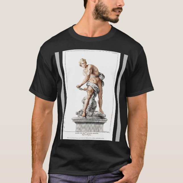 Camiseta El David de Bernini en un grabado de Nicolas Dorig (Anverso)