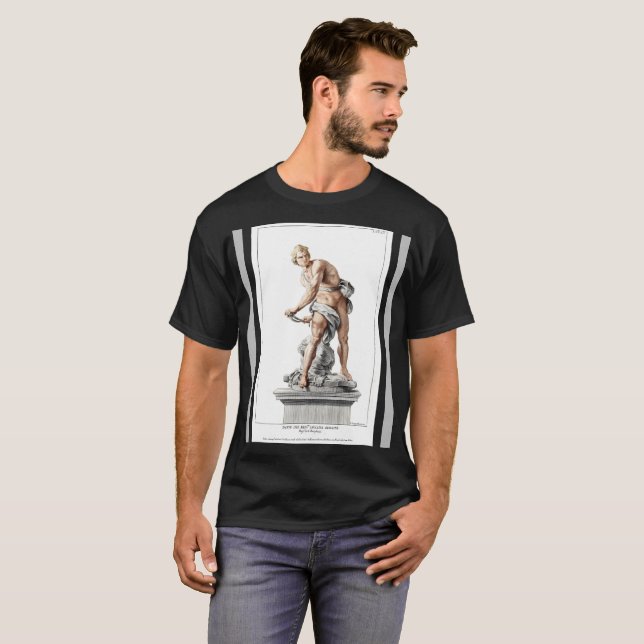Camiseta El David de Bernini en un grabado de Nicolas Dorig (Anverso completo)