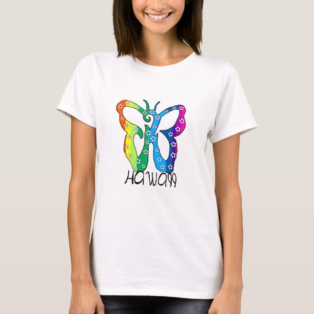 Camiseta El decir de Hawaii de la mariposa (Anverso)