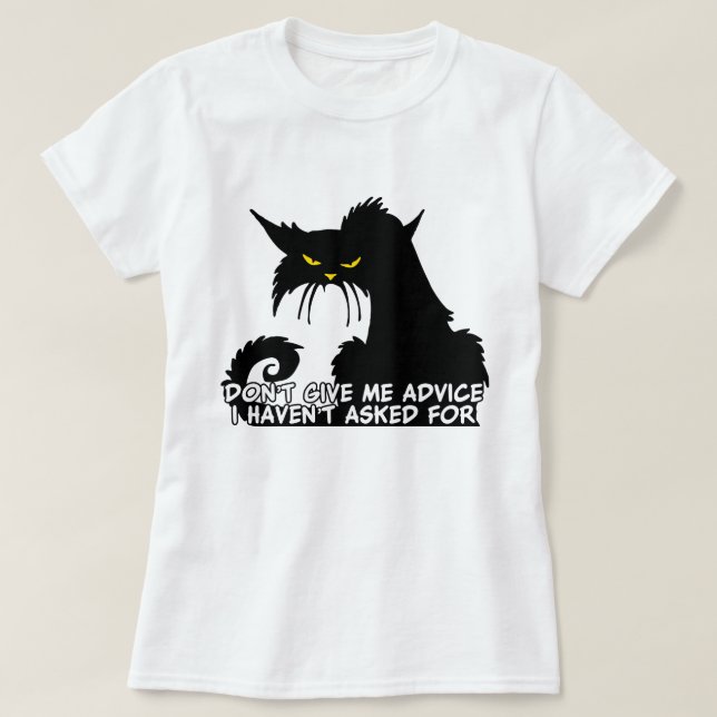 Camiseta El decir del consejo del gato negro (Diseño del anverso)