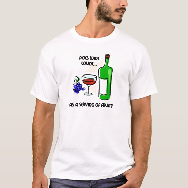Camiseta El decir divertido del humor del vino (Anverso)