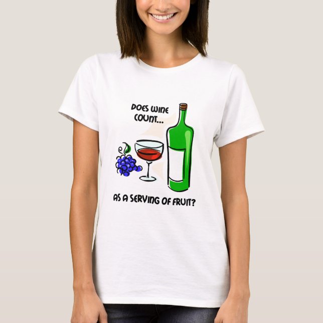 Camiseta El decir divertido del humor del vino (Anverso)