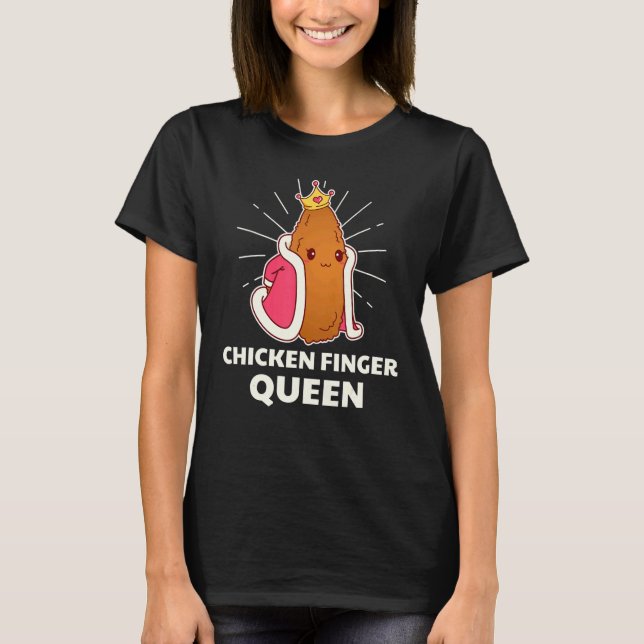 Camiseta El dedo del pollo Reina de la comida rápida (Anverso)