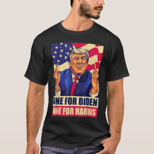 Camiseta El dedo medio de Donald Trump, Biden Harris Americ