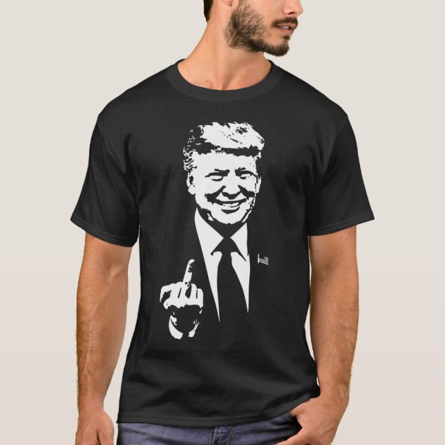 Camiseta El dedo medio Trump en las elecciones estadouniden (Anverso)