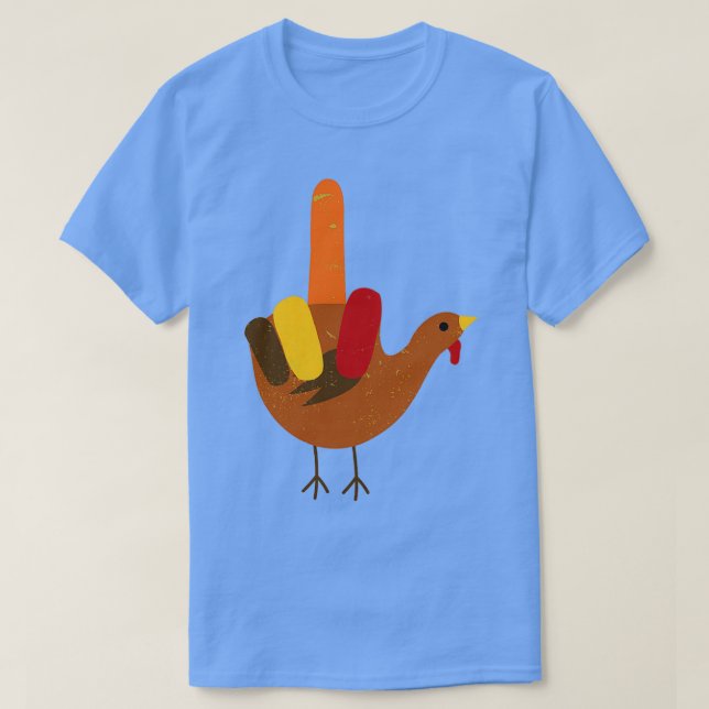Camiseta El dedo medio Turquía lenguaje de Rótulo estadouni (Diseño del anverso)